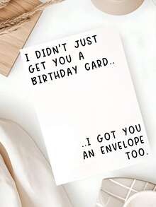 1张趣味生日贺卡 | “趣味信封生日贺卡玩笑”，生日送礼佳品 - 多色 - 查看 3