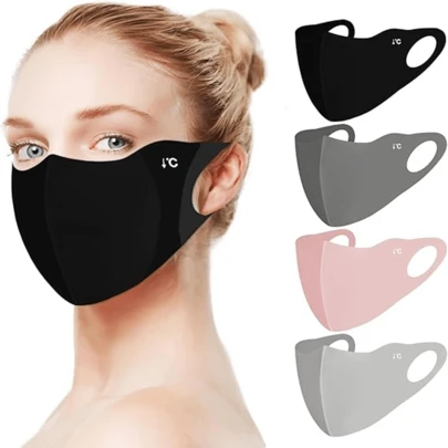 1pc Pink UV Protection Mask - Bohemian Style Breathable Lightweight Ice Silk Fiber Fabric, Breathable Washable And Reusable Sun Mask, Ear Loop Closure, Cup Shape Design, Full Coverage Visor For Summer Riding And Driving, 3D Contour Design, Comfortable For Eye Corners, Breathable Summer Women's Fashion Accessory