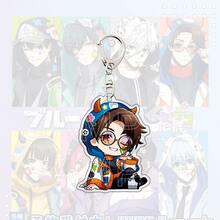 蓝色锁亚克力钥匙扣Q版连帽衫造型 – 伊佐木、蜂鸟、凛动漫钥匙扣包挂件可爱收藏品 - 彩色 - 查看 18