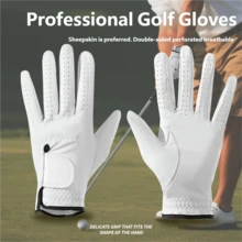 Golf Gloves Genuine Sheepskin Single Left/Right Hand Soft & Snug Anti-Slip Breathable Wear-Resistant Unisex - Golf Gloves - View 2