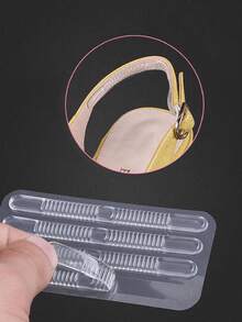 4/8pcs/Pack Transparent Silicone Anti-Slip Strips For Heel Grips And Shoe Pads Avoiding Grinding Feet - Transparent - View 1