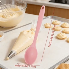 2/ 4/6PCS Soft Silicone Cooking Spoon Nonstick Heat Proof Kitchen Utensil Mixing Serving Pink Fluorescent Green - Mint Blue - View 11