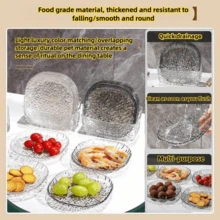 8pcs Luxury Minimalist Glacier Pattern Bone Dish Plates, Transparent Tabletop Bone Dish Small Plate Set, Suitable For Daily Life, Spring Festival, Halloween, Valentine's Day, Thanksgiving And Other Gatherings - Multicolor - View 2