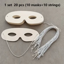 Mặt nạ trắng vẽ tay, mặt nạ thủ công tự làm, tô màu để vẽ trang trí tiệc, nền trắng để tô màu, đạo cụ biểu diễn, thích hợp cho Tuần lễ tri ân giáo viên và các hoạt động trong lớp học - Quà tặng Lễ Tạ ơn, thích hợp cho gia đình và trường học, quà tặng mùa tựu trường, quà tặng nhiều chiếc - Xem 10