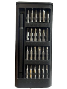 25-In-1 Mini Screwdriver Set With Flathead, And Pozidriv Bits - Ideal For Electronics, Mobile Phones, Computers, Glasses, Watches, And Jewelry Repair - Durable Plastic, No Battery Needed, Precision Tool Kit|Compact Screwdriver Set|Durable Plastic Handle, Screwdriver Set - 25-piece Set Of Ordinary Plastic - Black - View 9