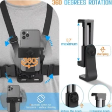 BSLIUFANG Universal Adjustable Chest Mount Phone Holder, Compatible With Phones, Hero 17/16/15/14/13 And Action Cameras, For Outdoor Sports, Live Streaming, Vlogging - View 3