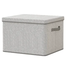 1个大容量可折叠收纳盒 - 易于折叠，带盖，多用途收纳容器，整理箱，坚固耐用的收纳篮，带保护盖 - 非常适合家庭、卧室、衣柜、办公用品、婴儿用品收纳，可存放连衣裙、裤子、鞋子、牛仔裤、靴子、裙子等。适用于卧室、收纳、家居整理，可存放女士白色T恤、女士黑色裤子、女士冬装、连衣裙等。 - 白色 - 查看 14