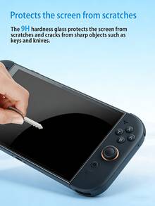 1-3 Pieces Screen Protector For New Switch 2(2025)7.9 Inch, Anti-Scratch, Bubble-Free, Transparent HD Clear Tempered Glass Film Screen Protector, 9H Hardness, Ultra-Thin 0.33mm, Accessories For Switch 2 | 2025, 7.9 Inch, Anti-Scratch, Bubble-Free, Transparent, HD Clear - View 3
