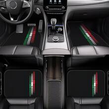 4pcs Italian Racing 04 Car Floor Mats - Thickened Driver Mat - Heavy Duty All-Weather Interior Protection - Fits Most Vehicles - Car Interior Accessories, Eye-Catching Stripes, Non-Slip Surface - Multicolor - View 8