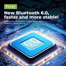HTC NE16 In-Ear Wireless Earphones BT V6.0 TWS, supports 134 languages, long-life ear tips, stereo surround sound, noise cancellation, lightweight mini earbuds, with microphone, and HD calls. - 查看 3