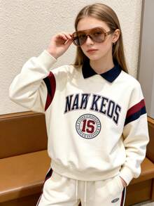 1pc New Retro Large Frame Fashion Square Sunglasses, High-End Streetwear Style Party Festival Daily Casual Beach Accessory Girl's Plain Lens Casual Glasses - Multicolor - View 3