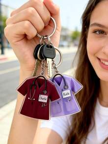 1/3/5 chiếc móc khóa tên y tá tùy chỉnh, móc khóa y tá 2D cá nhân hóa, móc khóa tùy chỉnh cho nhân viên y tế, móc khóa y tá, quà tặng sinh viên y khoa, quà tặng sinh viên điều dưỡng, quà tặng trường điều dưỡng, móc khóa y tá RN. - Nhiều màu - Xem 5