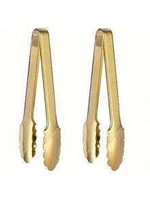 半把香槟金不锈钢夹子，9英寸易握设计，是自助餐和派对的理想之选 - 查看 5