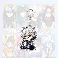 蓝色锁亚克力钥匙扣Q版连帽衫造型 – 伊佐木、蜂鸟、凛动漫钥匙扣包挂件可爱收藏品 - 彩色 - 查看 11