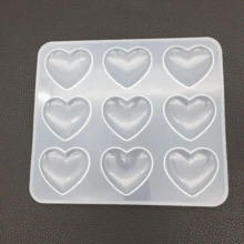 9-Cavity Silicone Heart Mold - DIY Resin Heart Mould-Crystal Epoxy Mould For Wedding,Valentine's Day, Gifts - Love - View 5