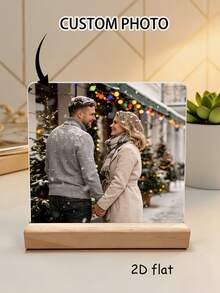 Customizable Acrylic Photo Display Stand, Personalized Engagement Photo Frame, Perfect Gift For Newlyweds, Engagement Ceremony Or Family And Friends - Multicolor - View 5