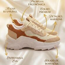 Women's Modern Platform Sneakers, Comfortable For Everyday Casual Wear, Stylish, Vacation, Lace-Up, Party, Office, Outdoor - Gỗ sồi - Xem 5