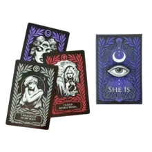 52张灵性疗愈卡、积极肯定卡、自我关怀情绪卡，圣诞节和情人节节日礼物 - 彩色 - 查看 3