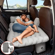 Portable  PVC Flocked Inflatable Car Bed, Rectangular Air Mattress For SUV Travel Camping With Storage Bag And Repair Kit, Ideal Car Accessories And Camping Gear, Perfect Christmas Gift - Car Inflatable Bed (including Accessories) - View 11