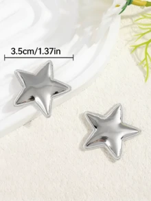 10PCS Mini Star Hair Clips, Sweet And Cool Star Hairpins, Side Braiding Tool - Silver - View 3