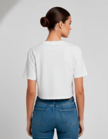 Cropped Feminina Estampa Peso Casual Treino Academia Diversas Cores Hexa Copa - Branco - Visão 7