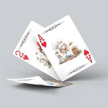 可爱温馨的动物扑克牌，高品质动物主题益智娱乐卡牌游戏，经久耐用的卡牌搭配精美图案，适合家庭聚会、派对、节日和卡牌收藏。 - 彩色 - 查看 4