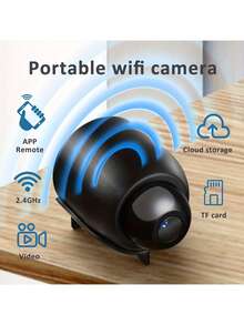 1 pieza Cámara mini, Cámara de para el hogar, Monitoreo de ángulo amplio, Cámara inalámbrica WiFi, Cámara para mascotas, Con aplicación móvil, Visión nocturna, Regalo de Navidad, Halloween, Acción de Gracias (Tarjeta SD no incluida) - Multicolor - Ver 4