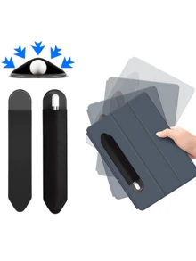 1pc Tablet Touch Pen Sleeve, Capacitive Pen Protective Case, Suitable For Apple Pencil 2nd Gen, Anti-Lost Pen Bag, Thin Portable Self-Adhesive Pen Holder - Multicolor - View 3