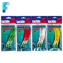 3 Hook/Set Luminous Fish Head Fishing Lure Single Hook Tack Bait Jigs Worm Fishing Sabiki String Hooks - Multicolor - View 2