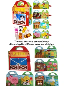 Giraffe Themed Felt Busy Book, Interactive Educational Quiet Book, Portable Sensory Activity Board To Improve Fine Motor Skills And Cognitive Development, Early Learning Travel Toy With Animal, Shape, Color And Number Themes, Soft Fabric Activity Book For Creative Play - Multicolor - View 10