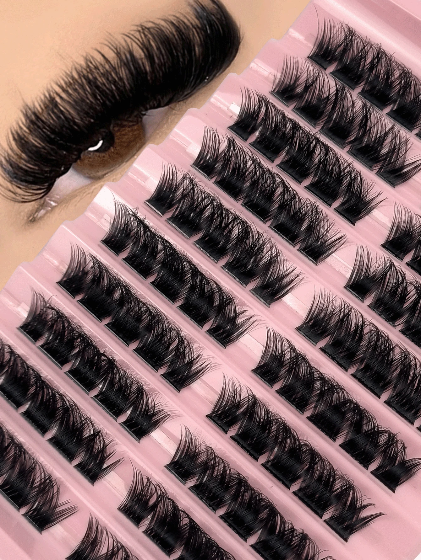 100pcs Eyelash Extension Eye Lash Extension Lash Thick Curly And Fluffy Clusters DIY Individual Lashes Cluster D Curl False Lashes Lash Clusters Eye Lash Clusters Individual Eyelashes Lashes Fake Lashes
