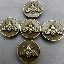 5pcs/Pack Metal Buttons, Bee Pattern Decorative Buttons For Coats, Sweaters, Shirts, Jackets, Fashionable New Design, Wholesale For DIY Sewing, Shoes, Hats, Bags - Multiple Styles - View 15