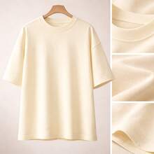 Oversized T-Shirt  Cotton Brazil Beach Hexa World Cup Beach Holiday Vacation Summer - 米白色 - 查看 2