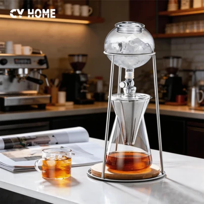 Cold Drip Coffee Maker, Manual Drip Brewing Design For Coffee And Tea, Cold Brew Pot Set For Home Use, Glass Coffee Brewing Tool Kit