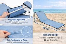 Kynley Ghế nằm tắm nắng gấp gọn Benidorm, kích thước 156x53x42cm, có 2 màu khác nhau, kèm túi đựng gấp gọn, lý tưởng cho kỳ nghỉ, bãi biển và mùa hè. - Màu xanh lá - Xem 4