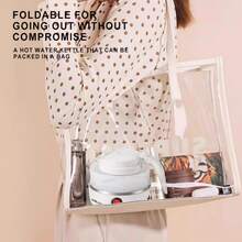 SOKANY 09089 Folding Electric Kettle, Portable Travel Electric Kettle, 600ml Capacity, 600W Fast Heating, 304 Stainless Steel Body, Silicone Material, Freely Retractable And Foldable, Lightweight And Portable, Suitable For Travel, Business Trips, And Dorms - View 7
