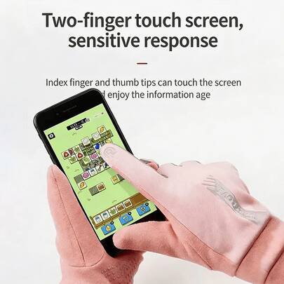 Unisex Warm Waterproof Gloves, Windproof, Anti-Slip, Touchscreen Compatible For Cycling, Driving, Sports