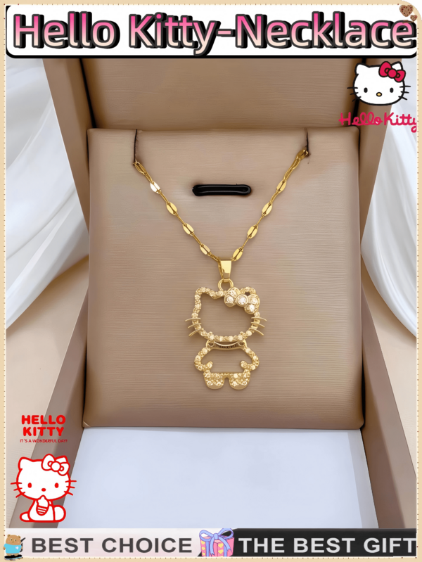 SANRIO 1 chiếc dây chuyền mặt hình bướm vàng thanh lịch, quyến rũ, trang sức lãng mạn, phụ kiện dự tiệc, trang phục dự tiệc duyên dáng, món đồ thời trang dễ thương cổ điển.