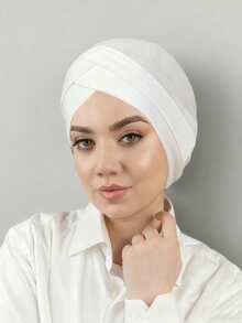 1pc Women's Breathable Soft Religious Headscarf - - Crossed Front Fit Hijab Suitable For Daily Wear, Travel & Religious Practices - Color - View 20