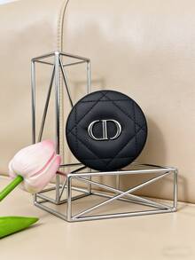Dior Black Heart-Shaped Handheld Mirror/Compact Makeup Mirror - Hitam - View 5