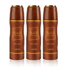 Lattafa Khamrah Qahwa Deo 3 X 200ML Unisex Deodorant - Floral Woody Musky - View 5