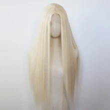 ZigZag Hair 24英寸Yaki直发#613金色蕾丝前假发，耐热合成纤维，自然发际线，适合日常佩戴、派对和节日场合。 - 彩色 - 查看 8