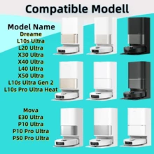 适用于 X40 Ultra/ X50 Ultra/Mova E30 Ultra/ X40 Pro/ X30 Pro Ultra/ X30 Pro Plus/ L10s Pro Ultra/ L10 S Ultra Gen 2 机器人吸尘器的 6/12 个装真空吸尘器尘袋，四层密封一次性尘袋 - 查看 2