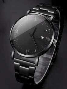 Men's Steel Band Exquisite Quartz Watch, Business Style High-End Feeling Men's Watch - one-size - View 3