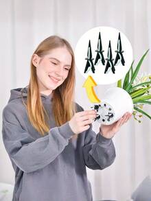 1Set No Transplanting Required, Water Absorption Cotton Rope Automatic Watering Insert, Slow-Release Self-Watering Insert, Suitable For Indoor/Outdoor Plants, Flower Pots, Easy To Install, No Electricity Required - Multicolor - View 5