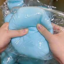 1pc Extra Large Fluffy Cheese Ball, 10cm Jumbo Squishy Toy, Stress Relief Slow Rebound Squeeze Toy, Birthday/Holiday Gift - Multicolor - View 14