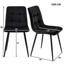 Modern Kitchen Table 120x70 Cm With 4 Chairs, Table And Chair Set, Black Velvet Chairs, Gold Metal Table Legs. - Black - View 4