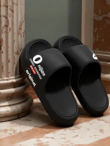 EVA Gleitende Sandalen für Herren, rutschfeste Outdoor-/Innenhaus-Pantoffeln, unisex Paar-Styles für den Sommer - Schwarz - Übersicht 1