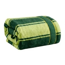 Large Soft Cotton Bath Towel With Luxury Print, 70*1.40 Cm - 圖案 2 - 綠色 - 查看 1