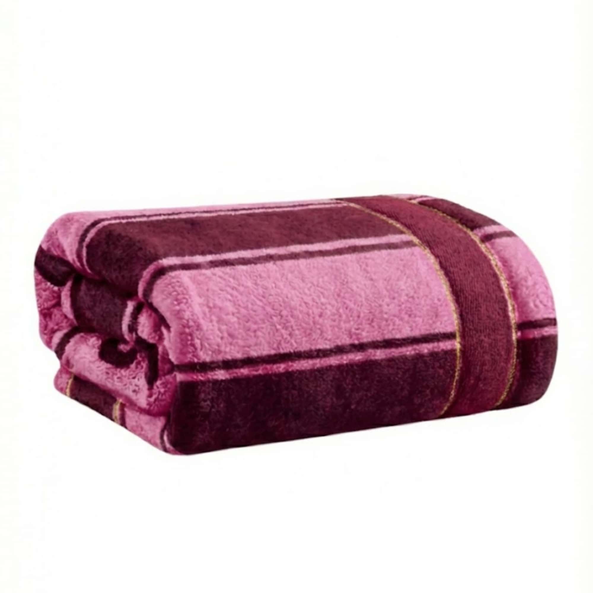 Large Soft Cotton Bath Towel With Luxury Print, 70*1.40 Cm - 圖案 2 – 紅色和粉紅色 - 查看 1